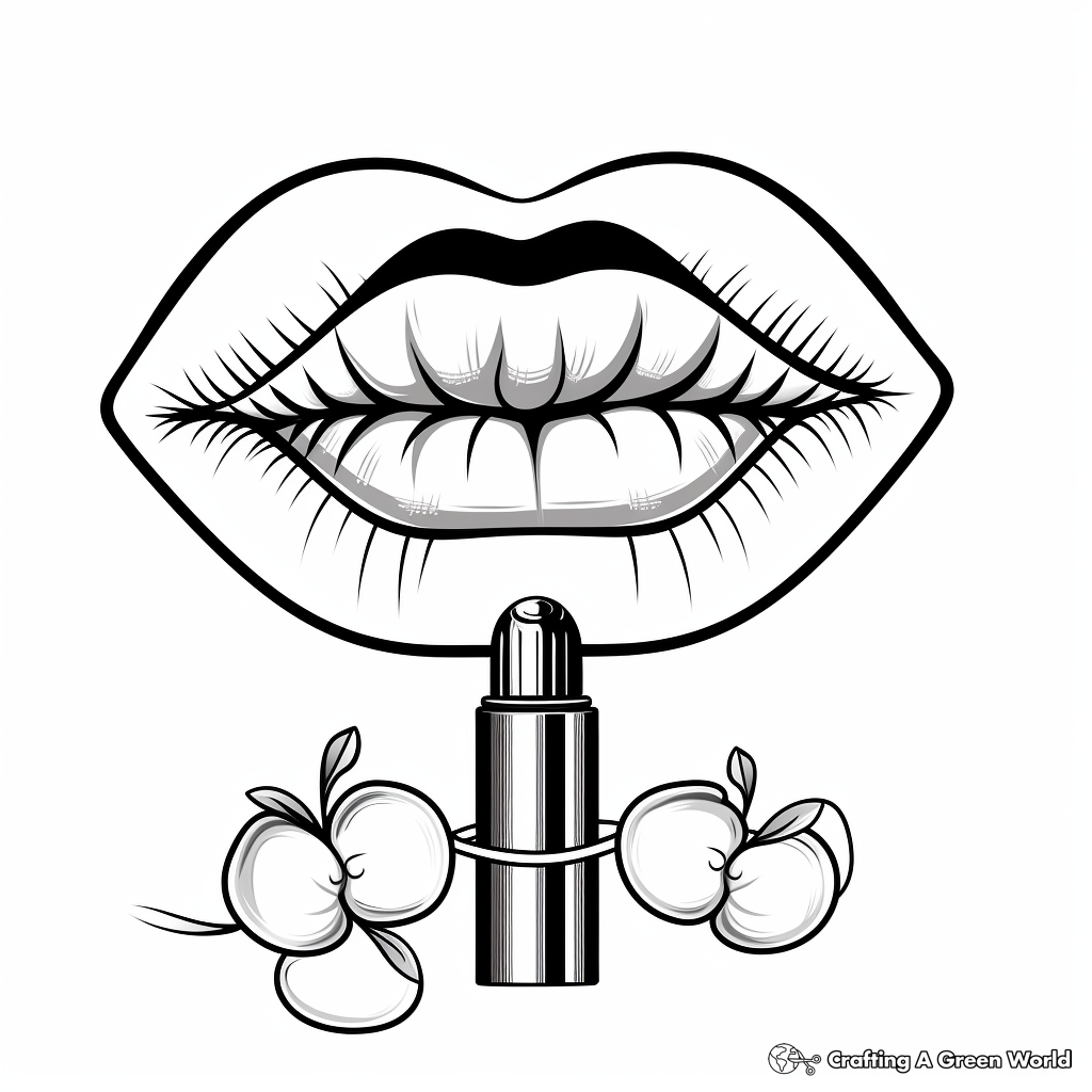 Festive Party Blower Lips Coloring Pages 2