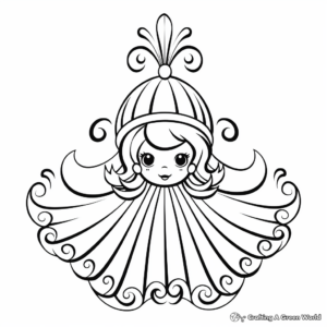 Festive Tree Topper Ornament Coloring Pages 4