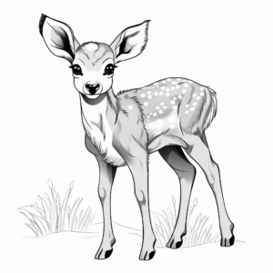 Fetching Baby Fawn Coloring Pages 3