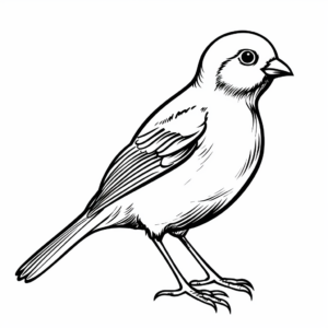 Field Sparrow Coloring Pages for Bird Lovers 4