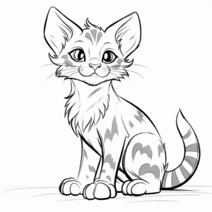 Fierce Bengal Cat Coloring Pages 4
