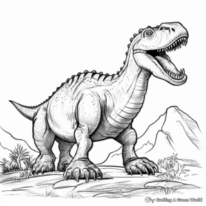 Fierce Brontosaurus Historical Coloring Pages 1