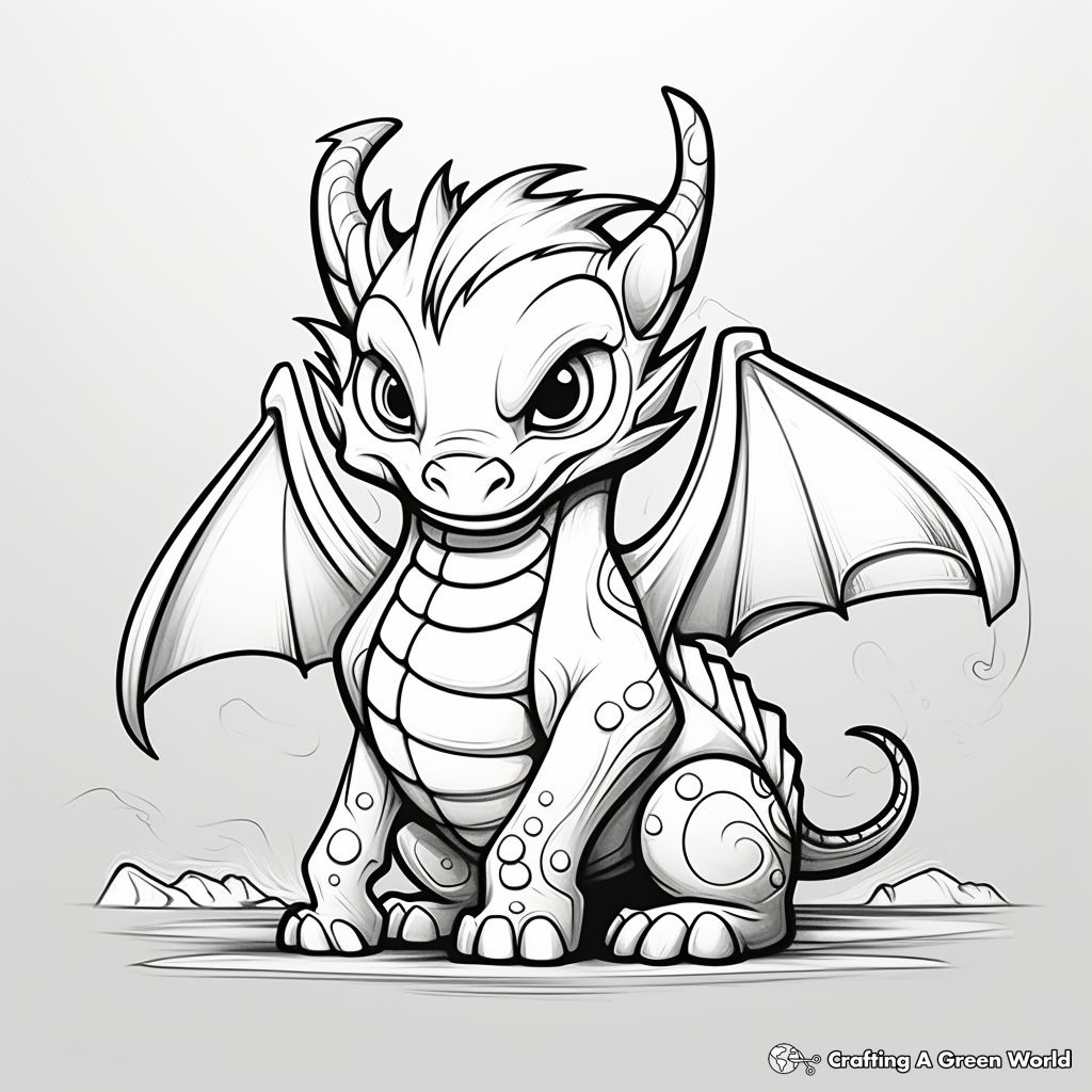 Fierce Dragon Printable Coloring Pages 1