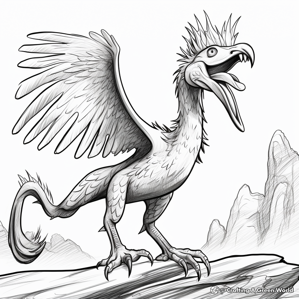 Fierce Roaring Troodon Coloring Pages 1
