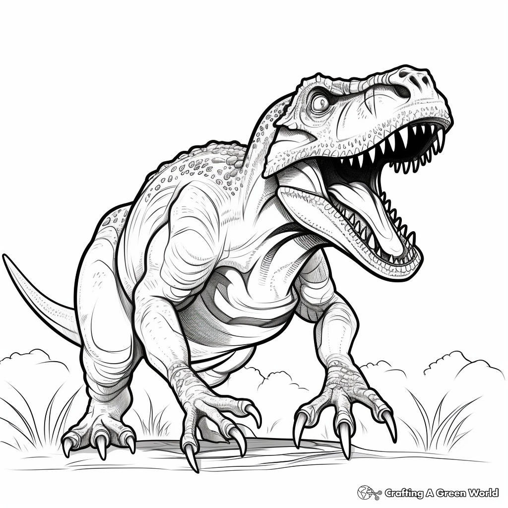Fierce Tyrannosaurus Rex Coloring Pages 4