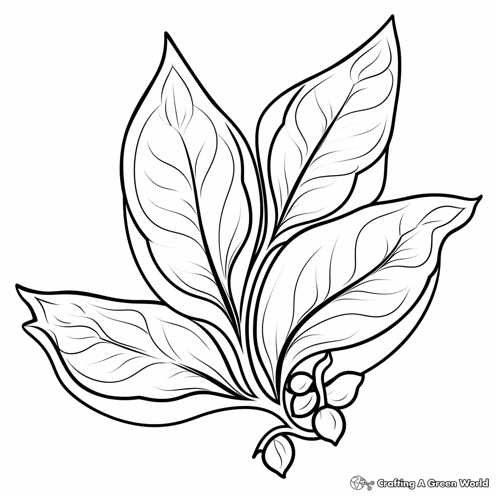 Fig and Fig Leaf Coloring Pages 1