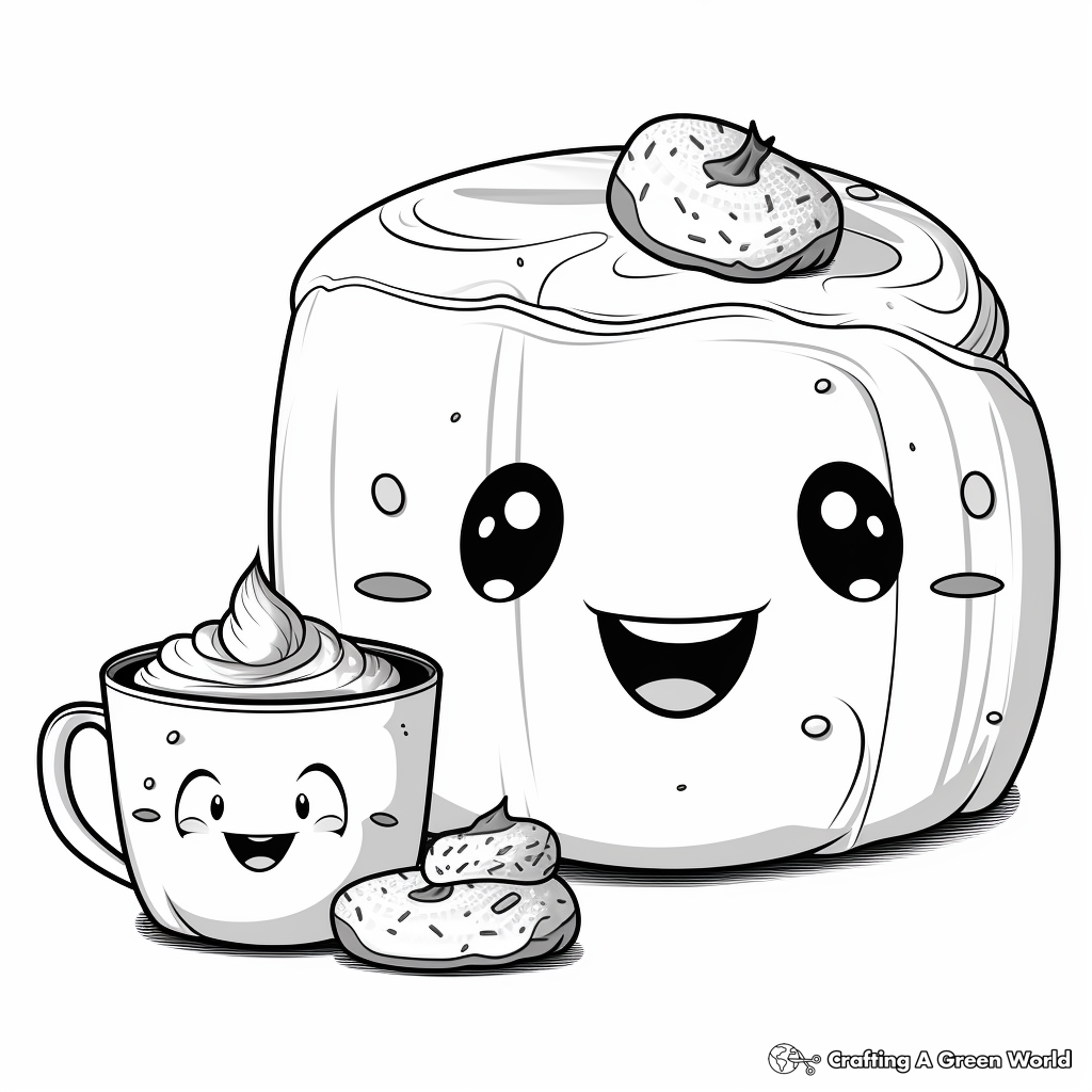 Filled Jelly Donut Coloring Pages 2