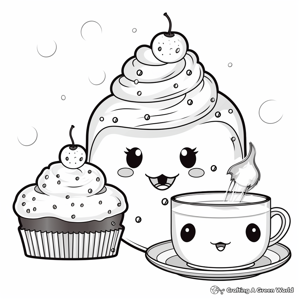 Filled Jelly Donut Coloring Pages 3