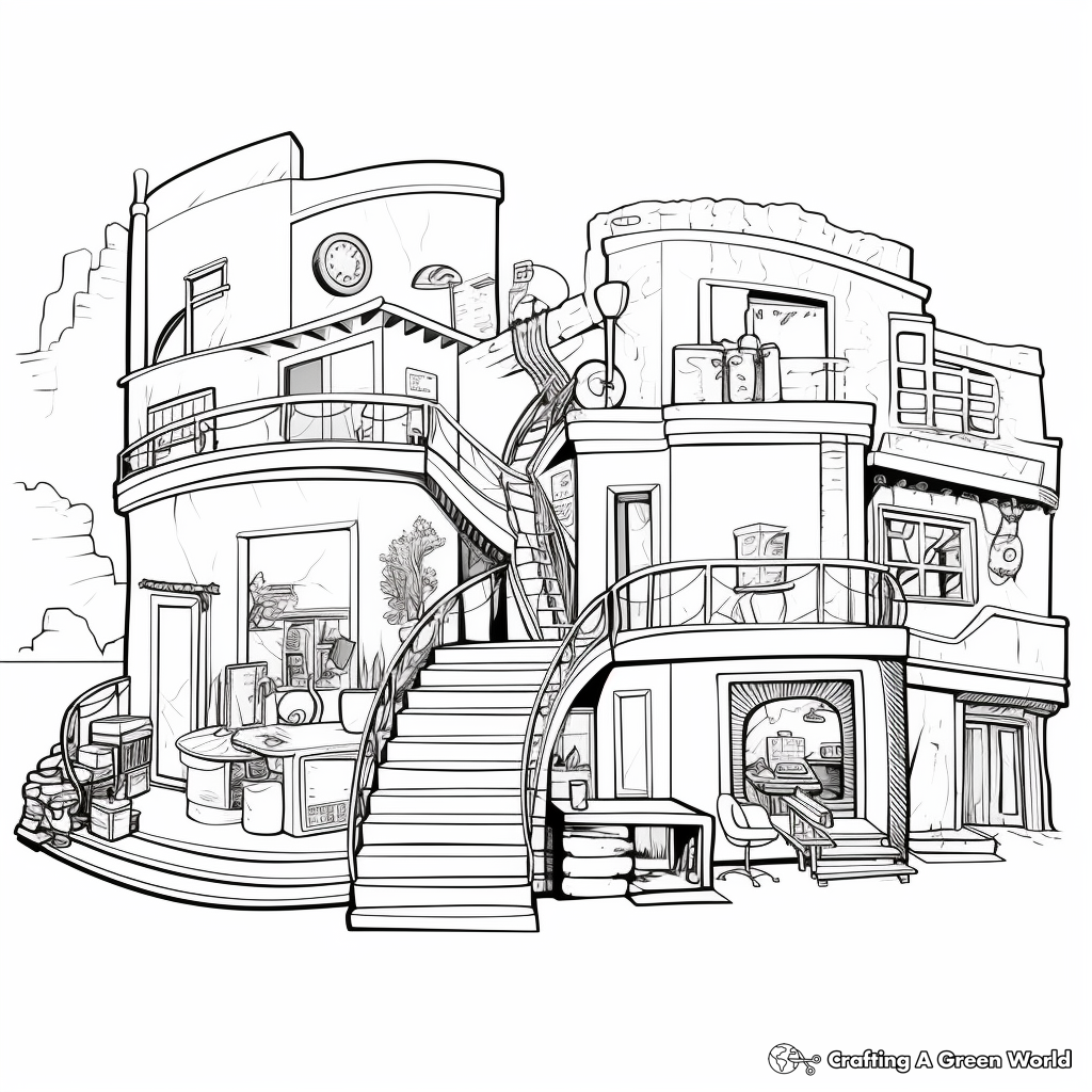 Film Set Stage Coloring Pages for Movie Lovers 2