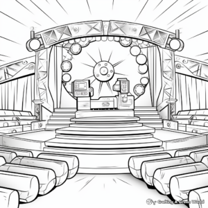 Film Set Stage Coloring Pages for Movie Lovers 3