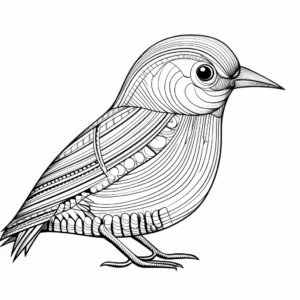 Fine Art Woodpecker Coloring Pages 1