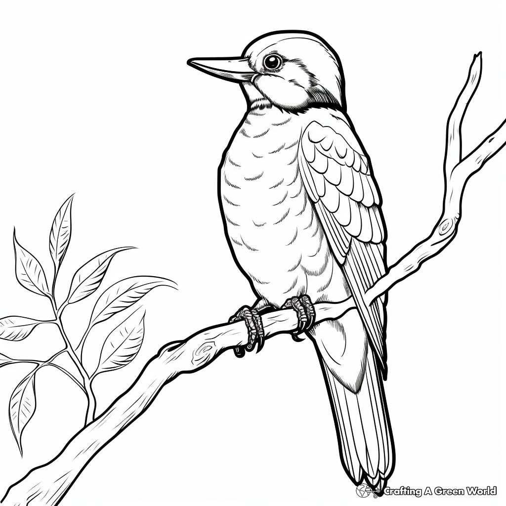 Fine Art Woodpecker Coloring Pages 2