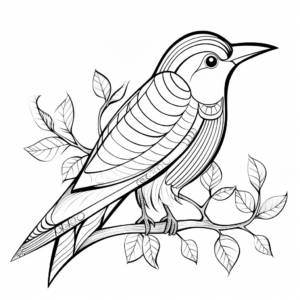 Fine Art Woodpecker Coloring Pages 4