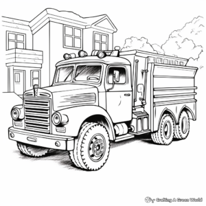 Fire Safety Tip – Fire Truck Coloring Pages 1