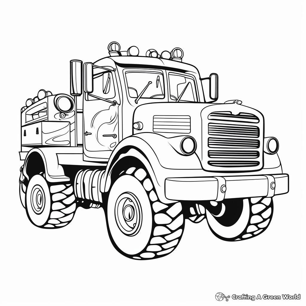 Fire Safety Tip – Fire Truck Coloring Pages 4