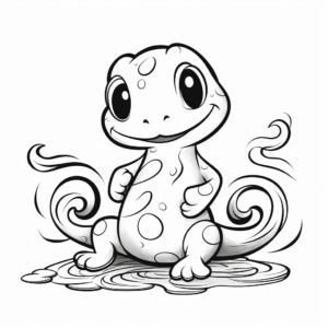 Fire Salamander Coloring Pages for Fire Lovers 4