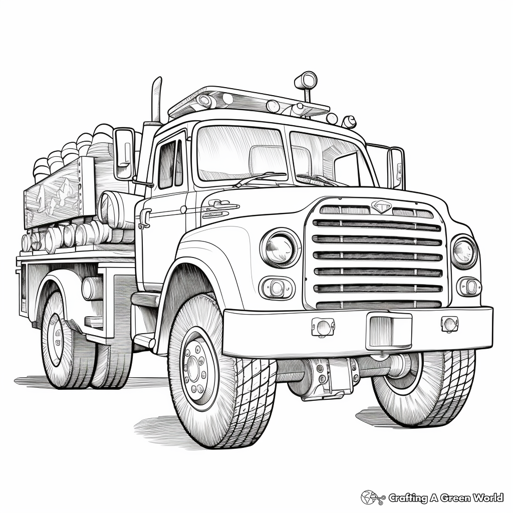 Fire Truck Rescue Coloring Pages 3