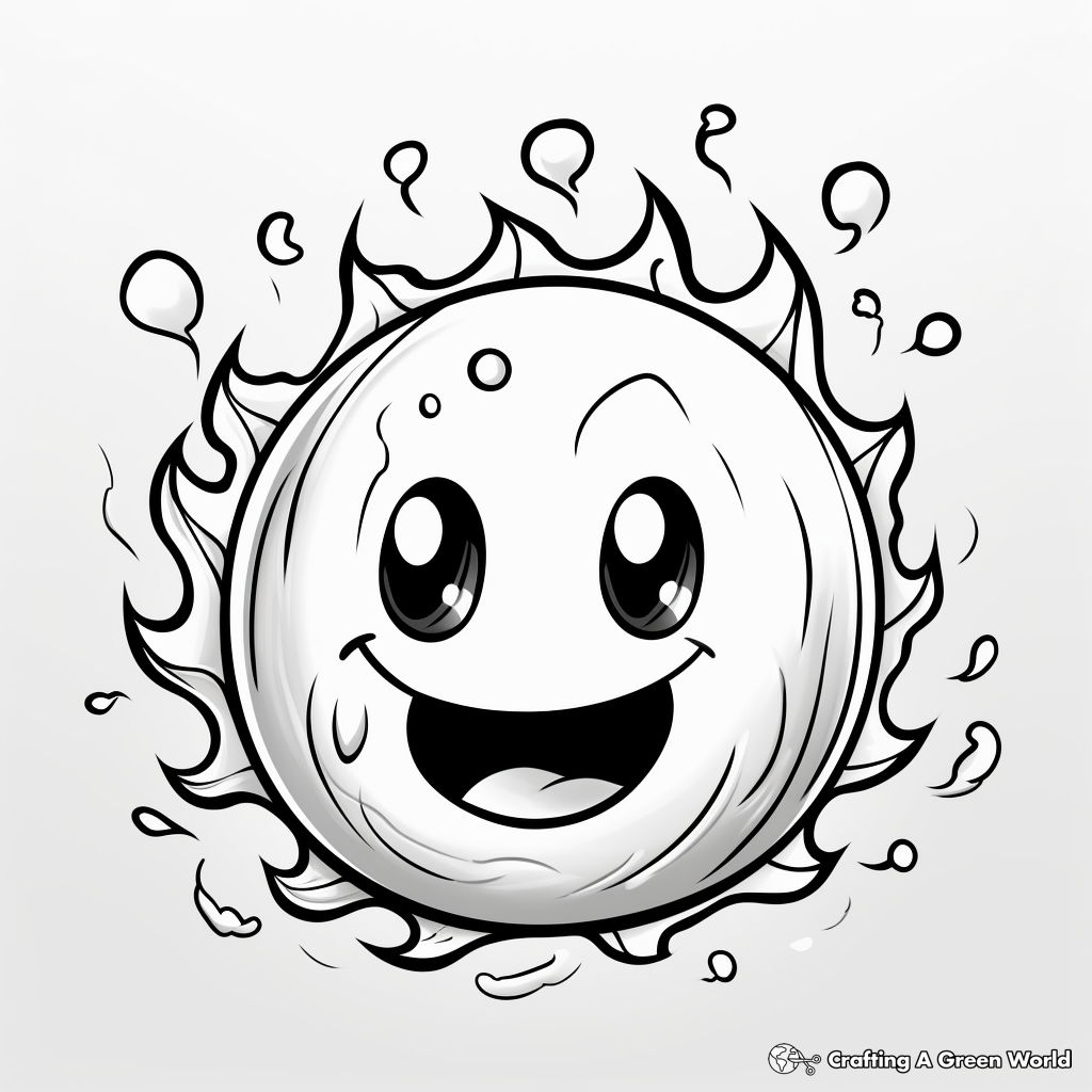 Fireball in Space: Galaxy Scene Coloring Pages 1
