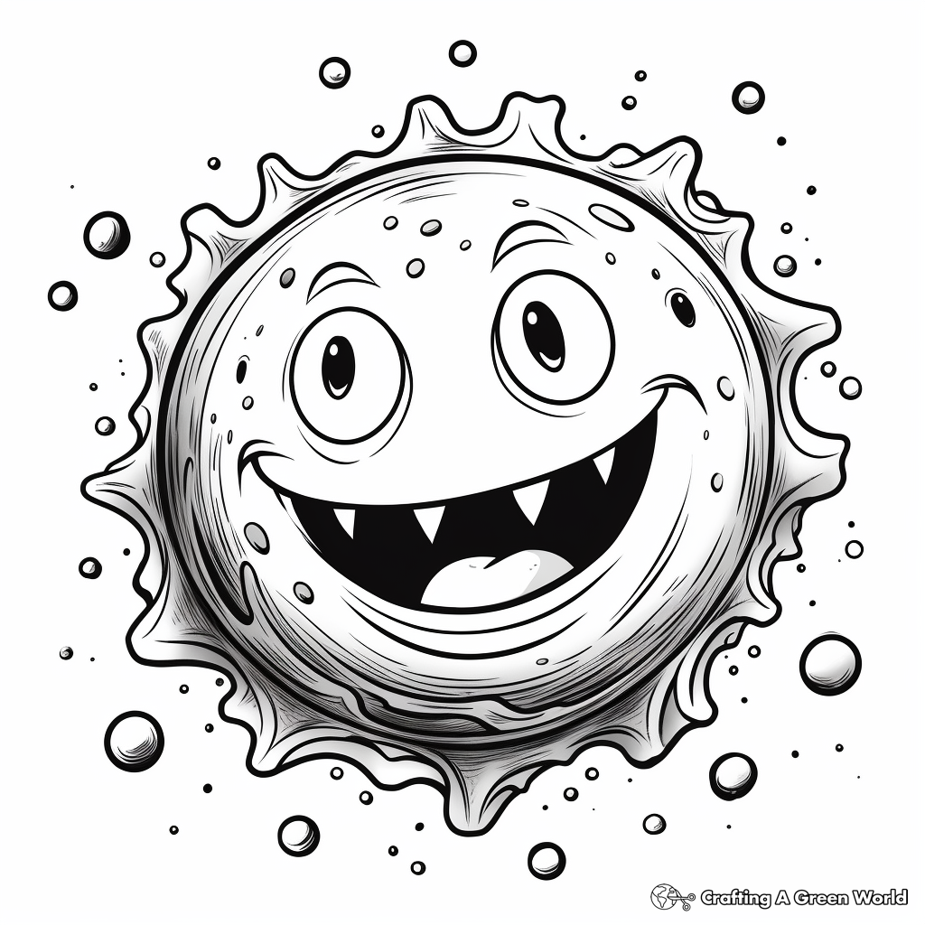 Fireball in Space: Galaxy Scene Coloring Pages 2