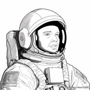 First Man on the Moon: Neil Armstrong Coloring Pages 3