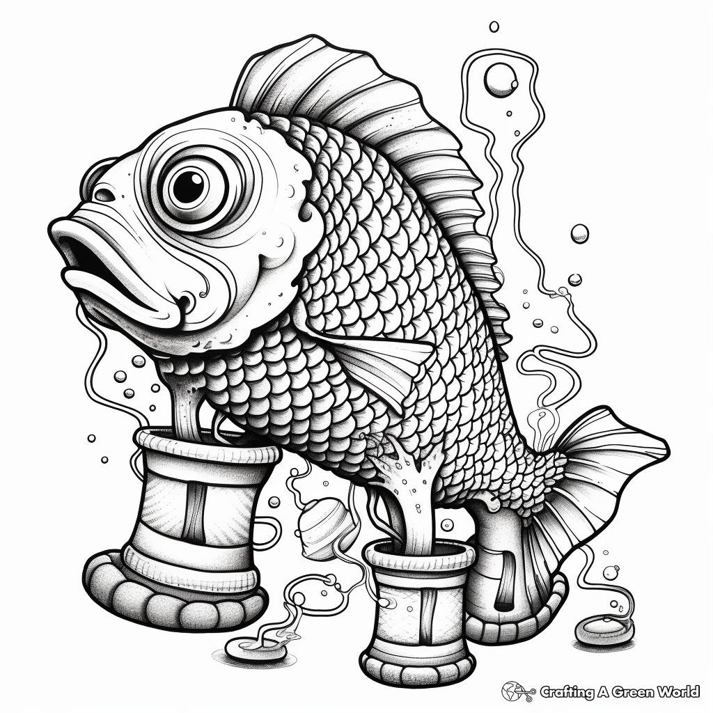 Fishnet Socks Coloring Pages for Adults 1