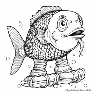 Fishnet Socks Coloring Pages for Adults 3