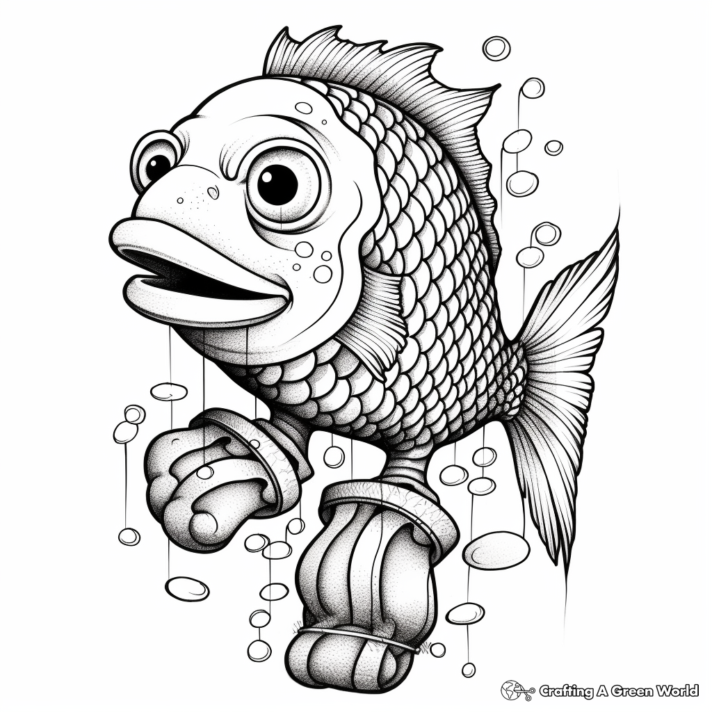 Fishnet Socks Coloring Pages for Adults 4