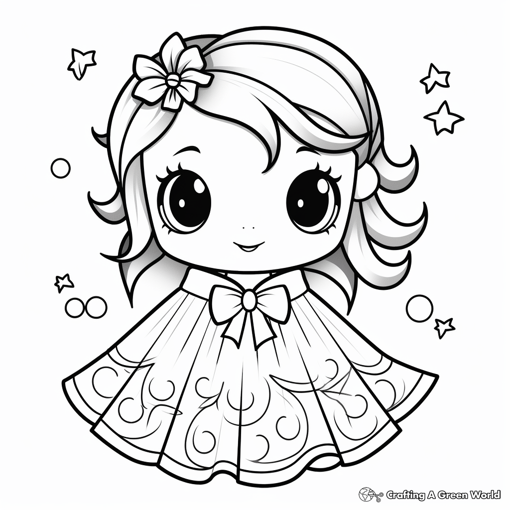 Fishtail Skirt Coloring Page for Beginners 2