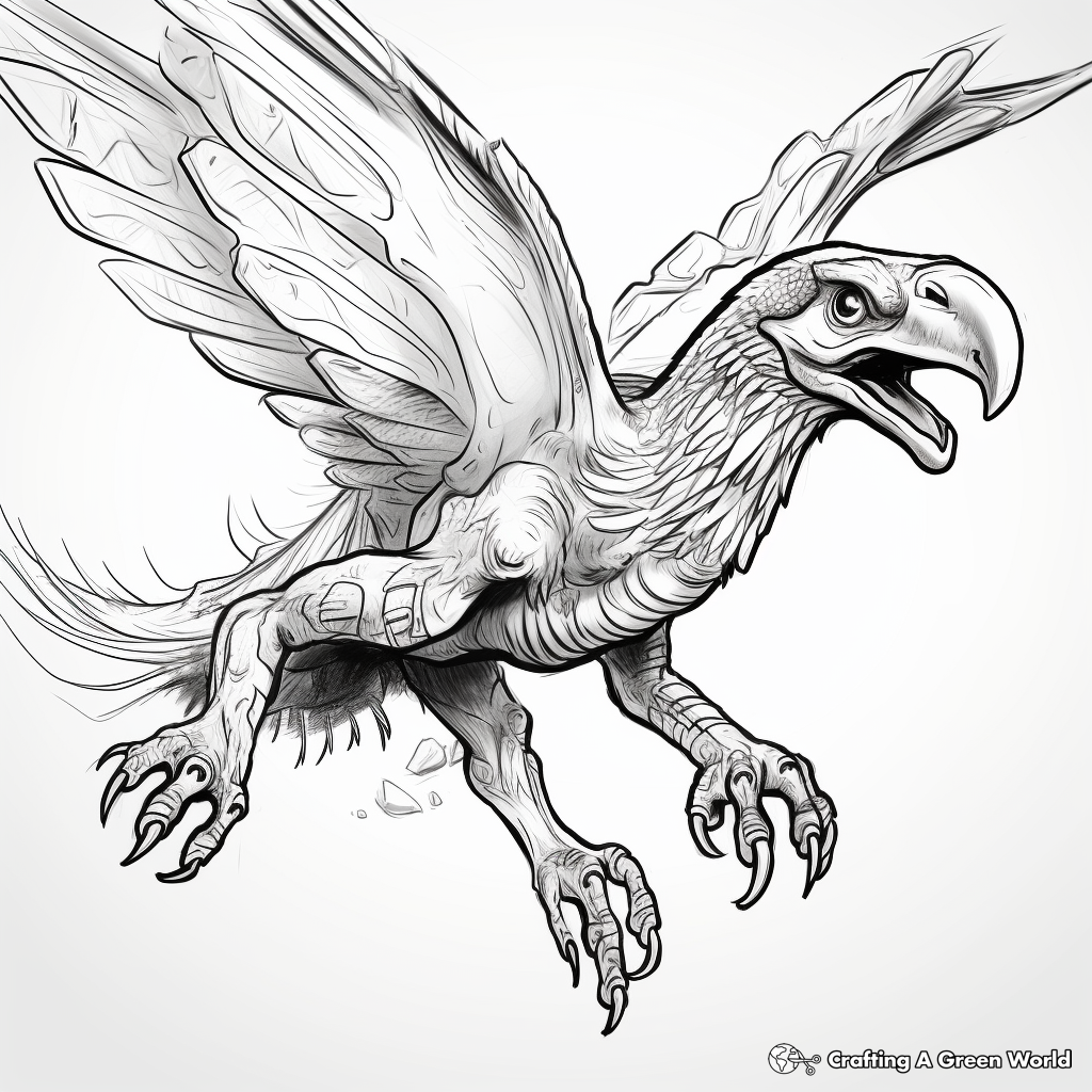 Flight of the Atrociraptor Coloring Pages 2