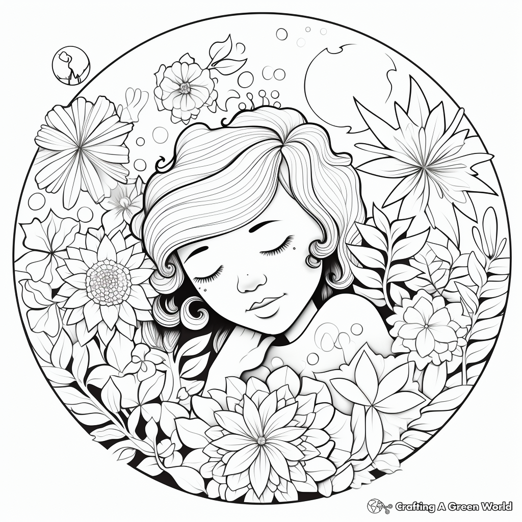 Floral Get Well Soon Coloring Pages for Adults 1