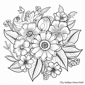 Floral Get Well Soon Coloring Pages for Adults 3