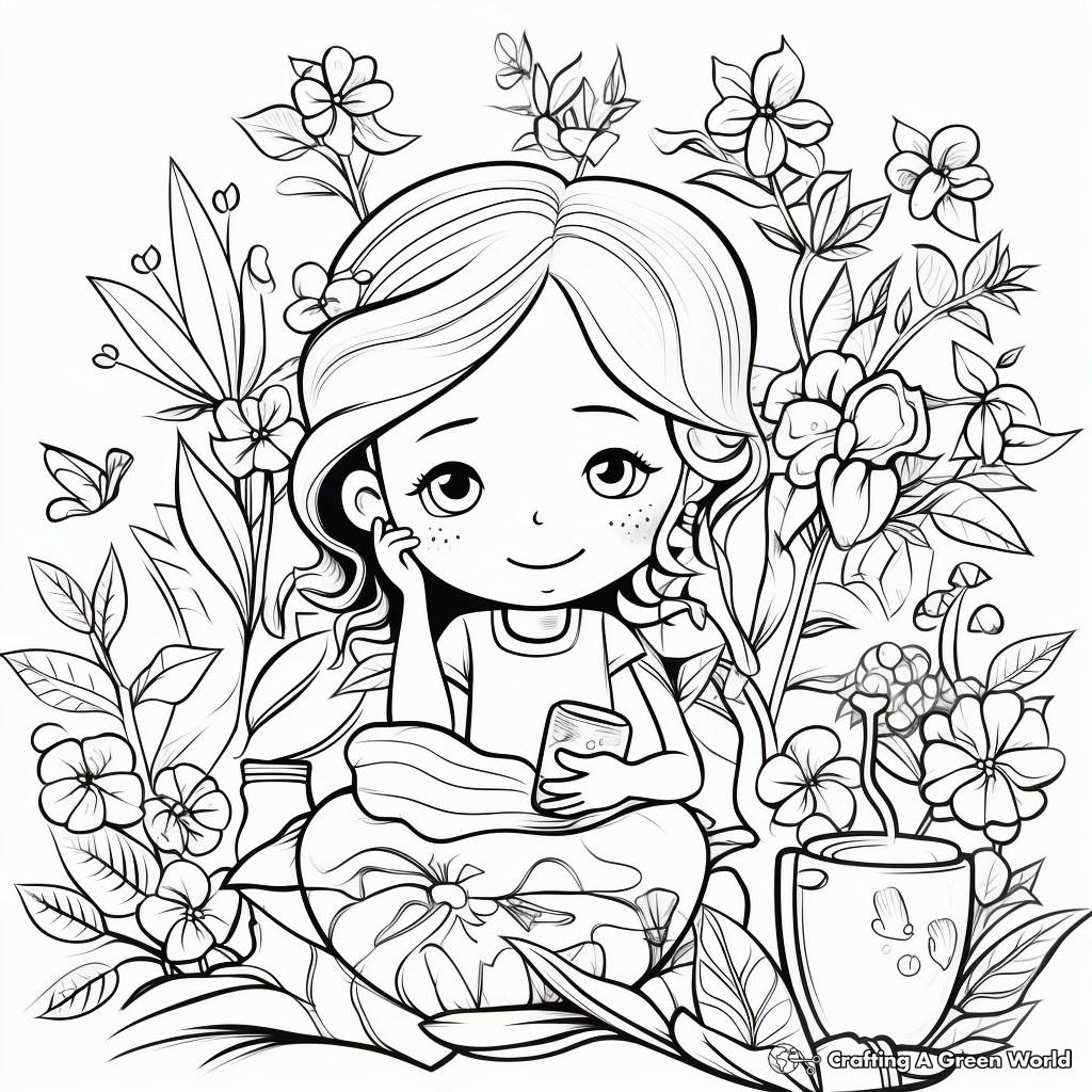 Floral Get Well Soon Coloring Pages for Adults 4