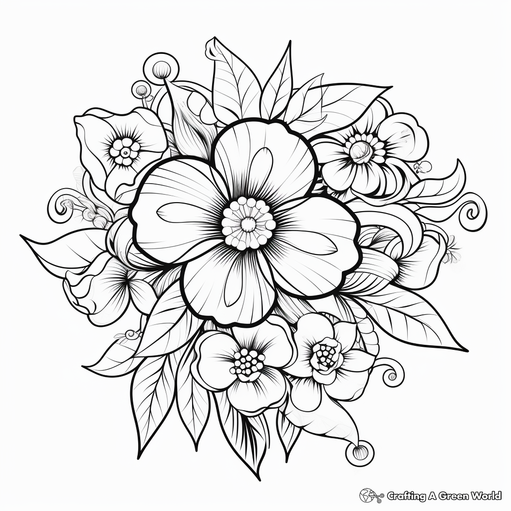 Floral Mandala Coloring Pages for Adults 1