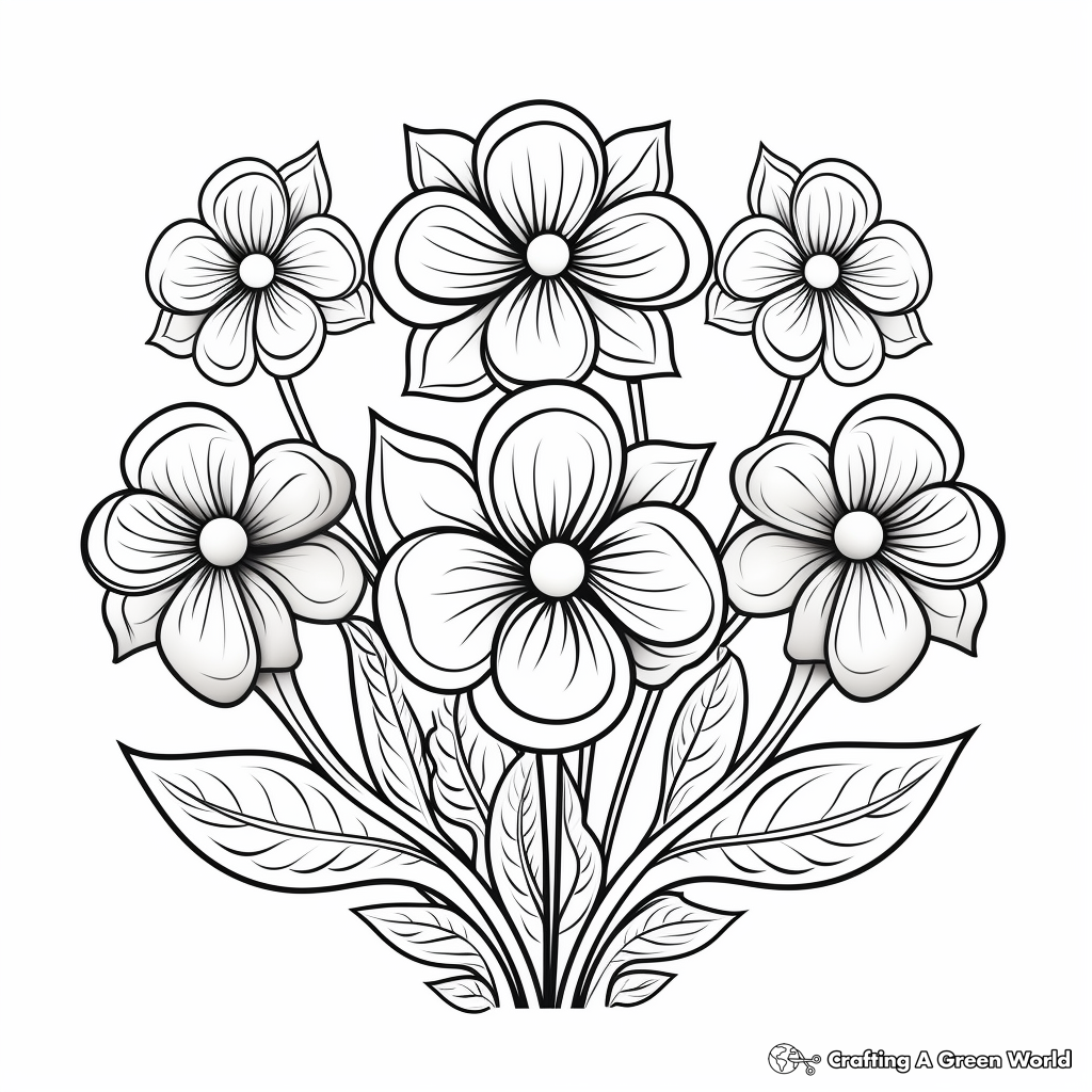 Flower-inspired Symmetrical Coloring Pages 3