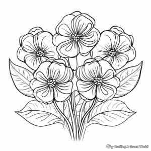 Flower-inspired Symmetrical Coloring Pages 4
