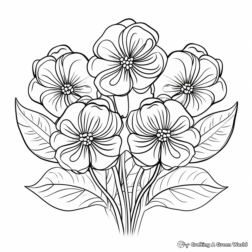 Flower-inspired Symmetrical Coloring Pages 4