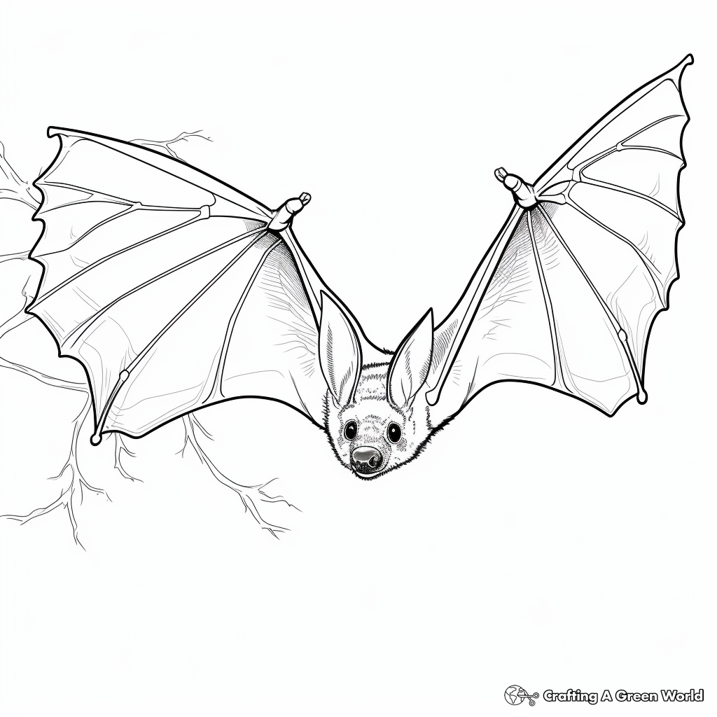 Flying Fox Bat Coloring Pages for Nature Lovers 2