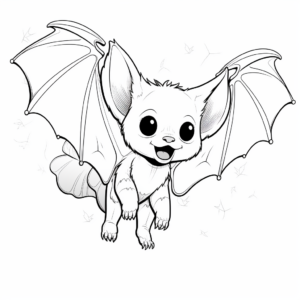 Flying Fox Bat Coloring Pages for Nature Lovers 3