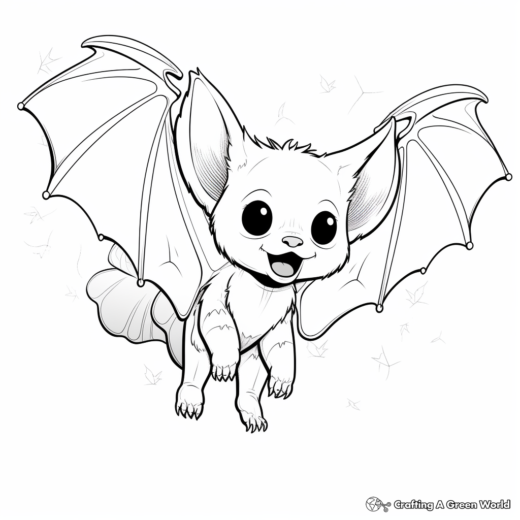 Flying Fox Bat Coloring Pages for Nature Lovers 3