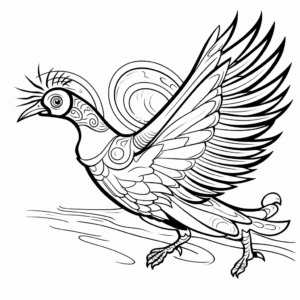 Flying Pheasant: Action-Filled Coloring Pages 2