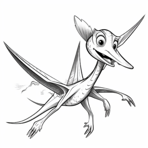 Flying Pteranodon Coloring Pages 2