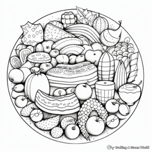 Food Guides Rainbow Coloring Pages 2