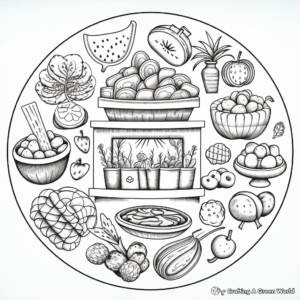 Food Guides Rainbow Coloring Pages 3