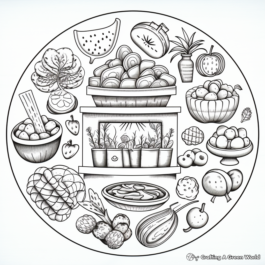 Food Guides Rainbow Coloring Pages 3