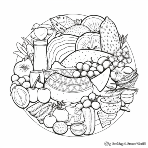 Food Guides Rainbow Coloring Pages 4