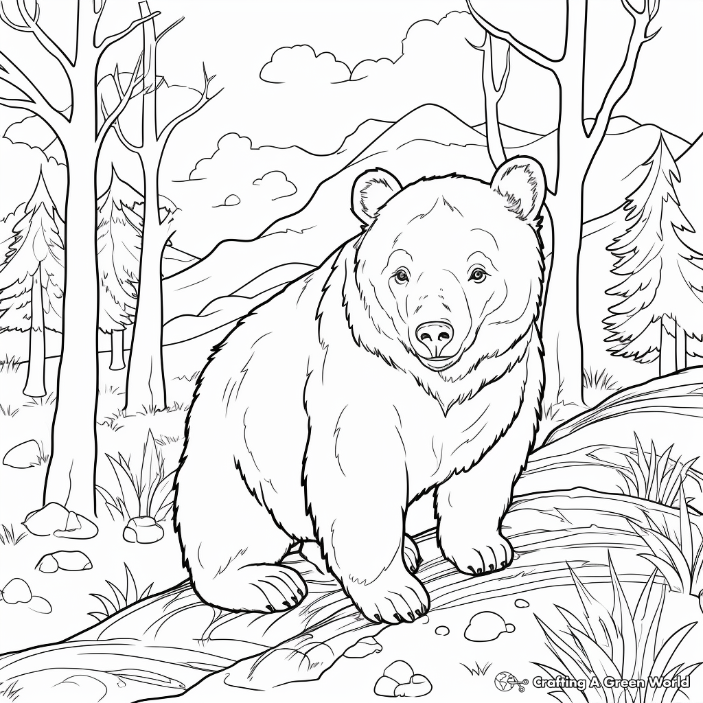 Forest Habitat Wombat Coloring Pages 4