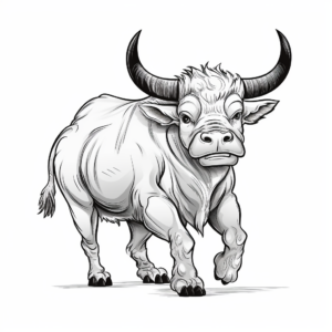 Formidable Spanish Fighting Bull Coloring Pages 2