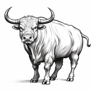 Formidable Spanish Fighting Bull Coloring Pages 3
