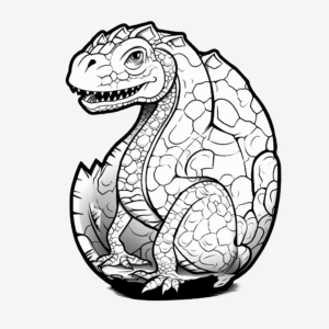 Fossilized Dinosaur Egg Coloring Sheets 2