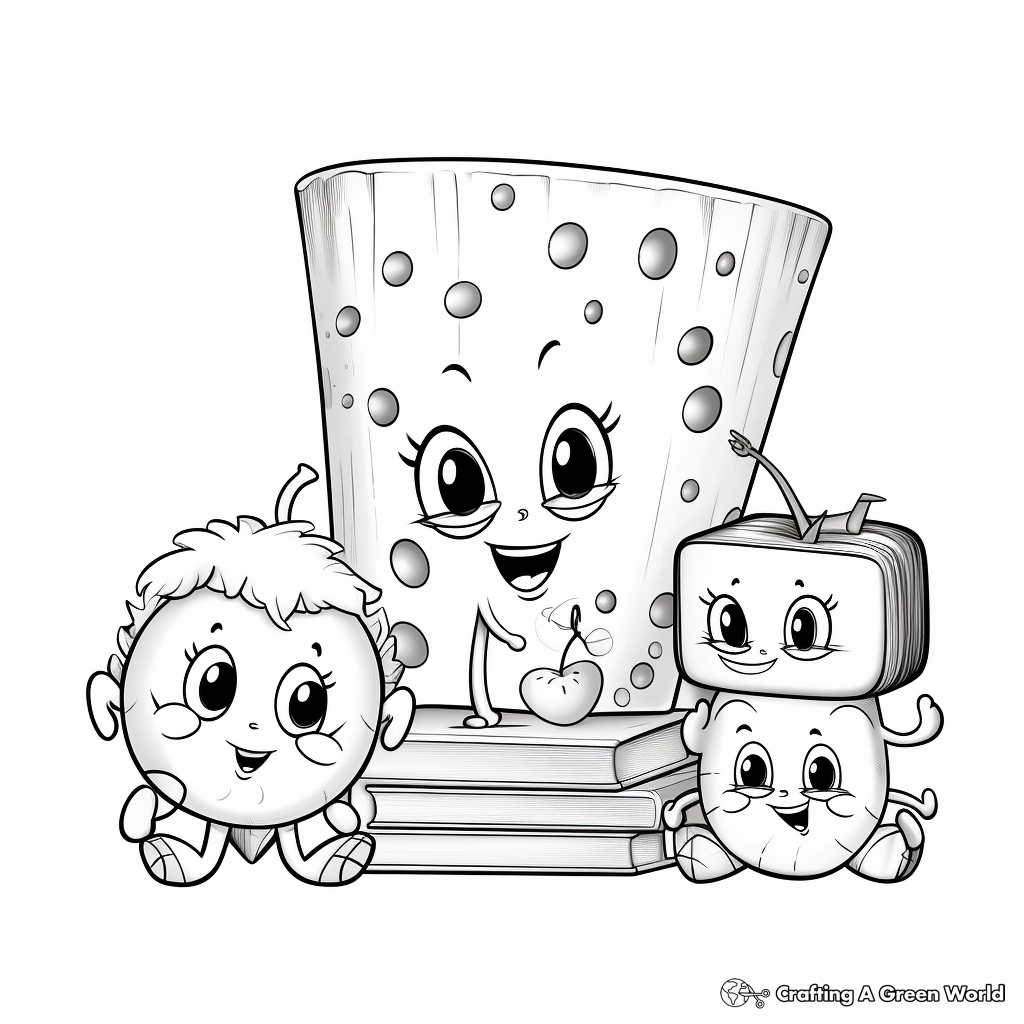 Four Cheese Macaroni Coloring Pages for Cheese Lovers 3